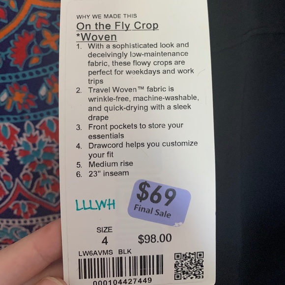 On the Fly Crop 23” *Woven* - Picture 4 of 6